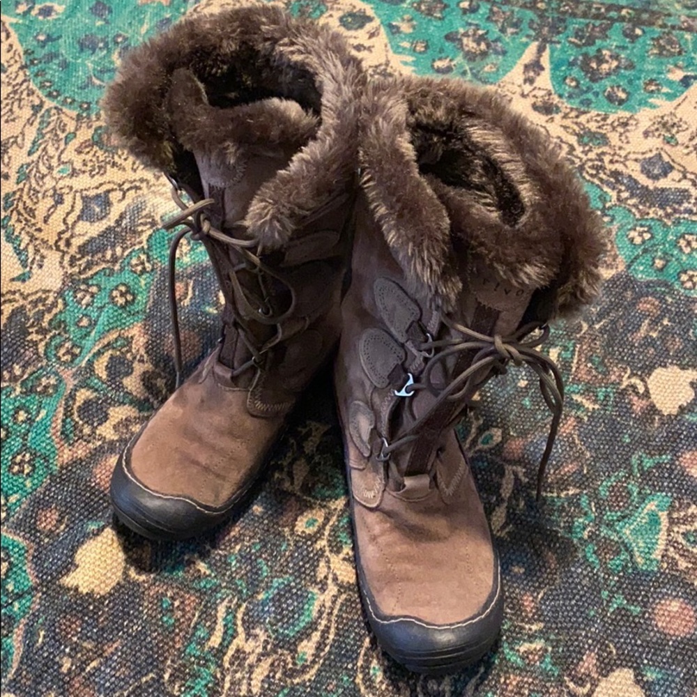 Privo by clarks suede  waterproof lace up boots
